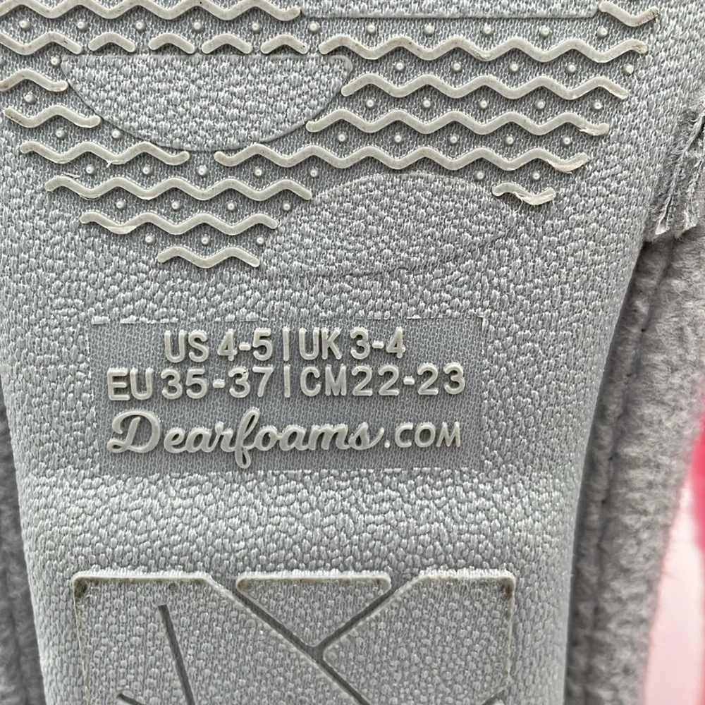 Kids‎ Dearfoams Memory Foam Unicorn Multi Colored Pink Slippers - 4/5